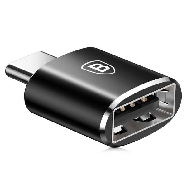 Adaptor Baseus Usb - Usb Tip C Conector Otg Negru CATOTG-01